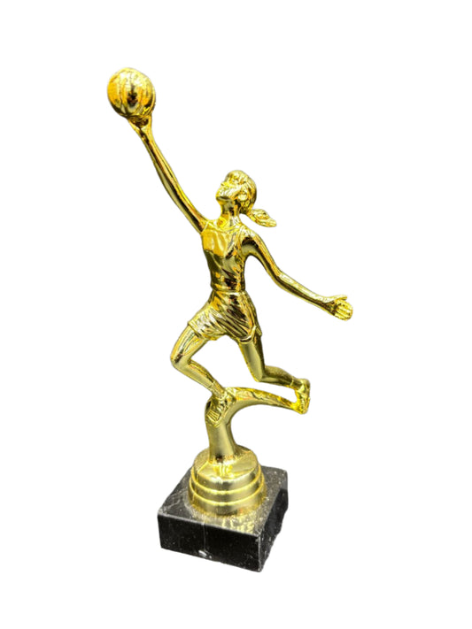 Small Gold Netball Player Trophy